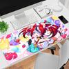 Gaming Mouse Pad Large Desk Mat Antislip Stitched Edges Cute Anime Girl Colorful Cartoon Print Waterproof Mat for Home