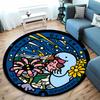 Pokemon Classic Character Collection Print Round Carpet Bedroom Living Room Mat Sofa Home Room Decor Rug Gift for Family Friends