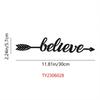 1pc Cutout Sculpture Arrow Sign Rustic Wall Art Decoration, Elegant Word Sign Decor, Stylish Iron Crafts for Metal Wall Hanging