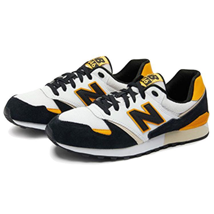 New Balance Nb 446 Comfortable Trendy Low-Top Marathon Running Shoes Unisex Sneaker Black White Yellow U446GB1