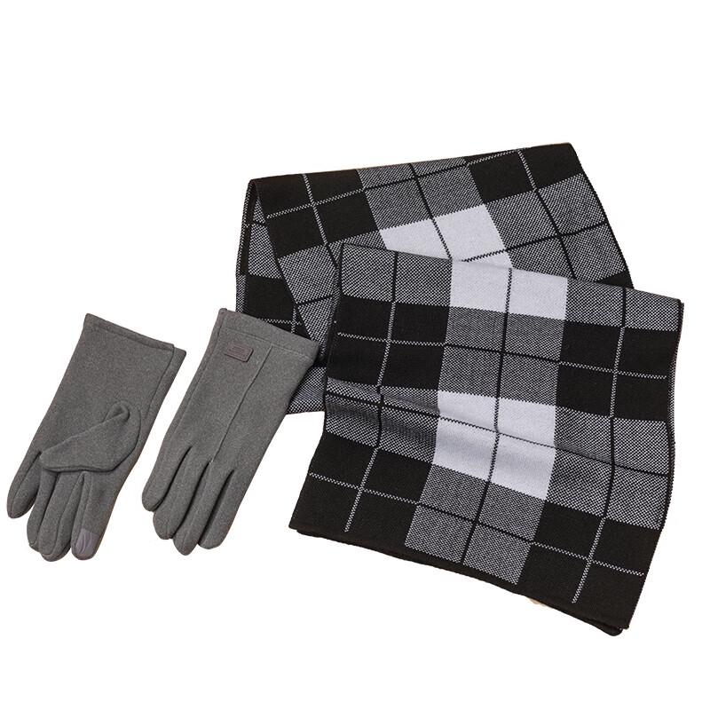ELSYALN Knit Scarf and Gloves Set