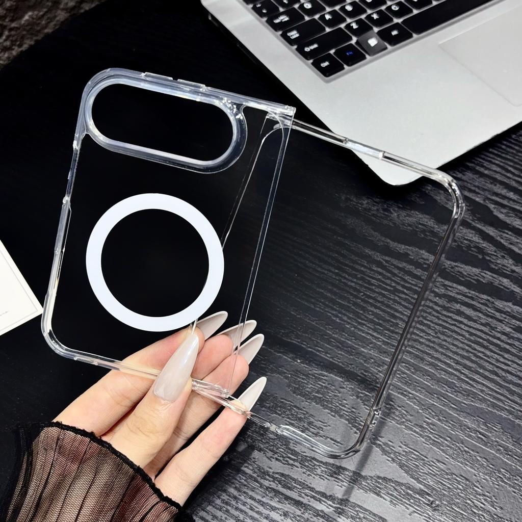 Custodia Cover Pieghevole Trasparente Chiara per iPhone Ultra 18 Fold 18ultra Accessori di Ricarica Wireless Magnetica Funda