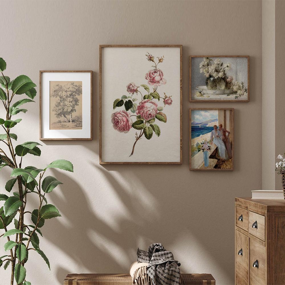 

Антикварная галерея, настенное искусство, винтажный постер и принт, пейзаж, цветочный натюрморт, холст, картина для гостиной, домашний декор, изображение