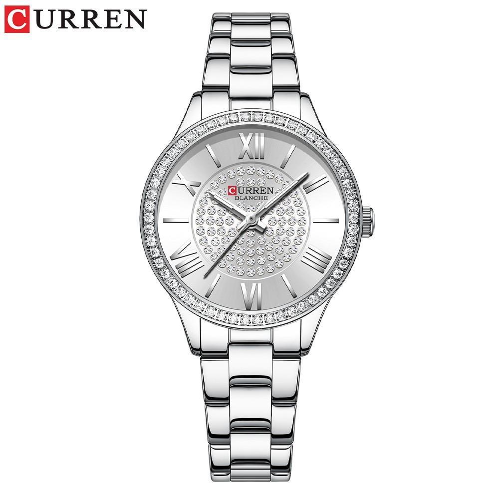 CURREN Elegant Women s Quartz Watches Luxury Design Waterproof Stainless Steel Strap Waterproof Luminous Fashion Ladies Watch