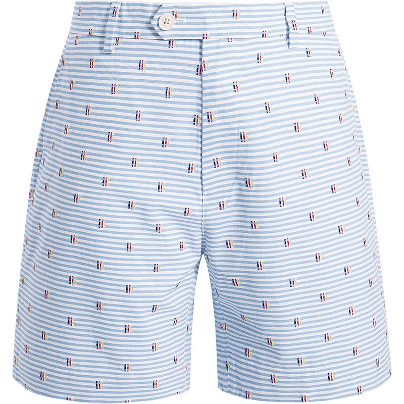 Brooks Brothers Men s Striped Embroidered Shorts 38