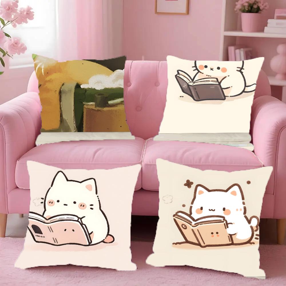 Party Of Animals Funny Pillow Case Anti-Dustmite Pillowcase Invisible Zipper Silky Short Plush Sofa Cushion Cover
