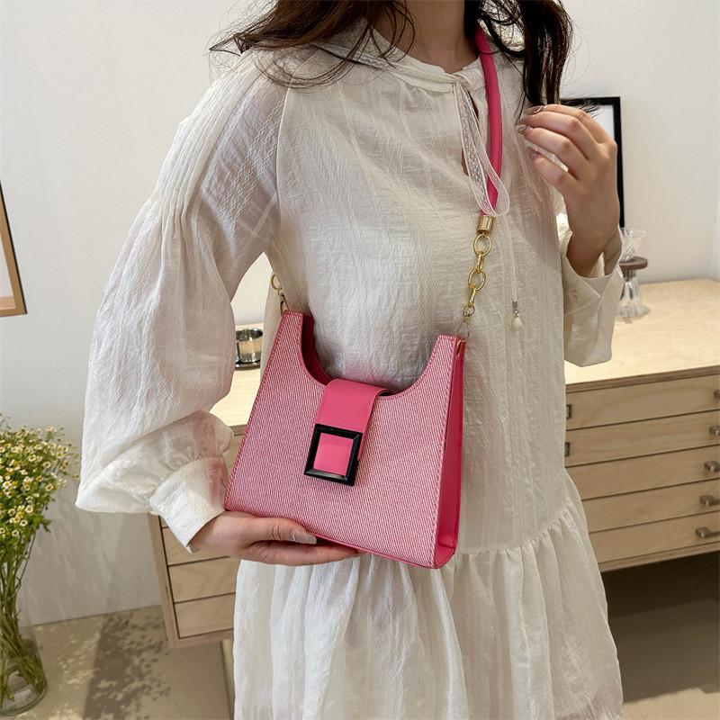 Elegant Urban Chic Small Pu Shoulder Bag For Women 2024 Summer Fashion