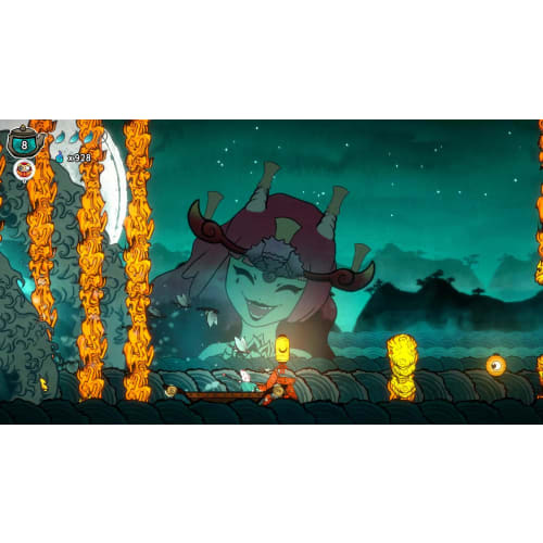 Bow and the blue flower of the moonlit night - Switch