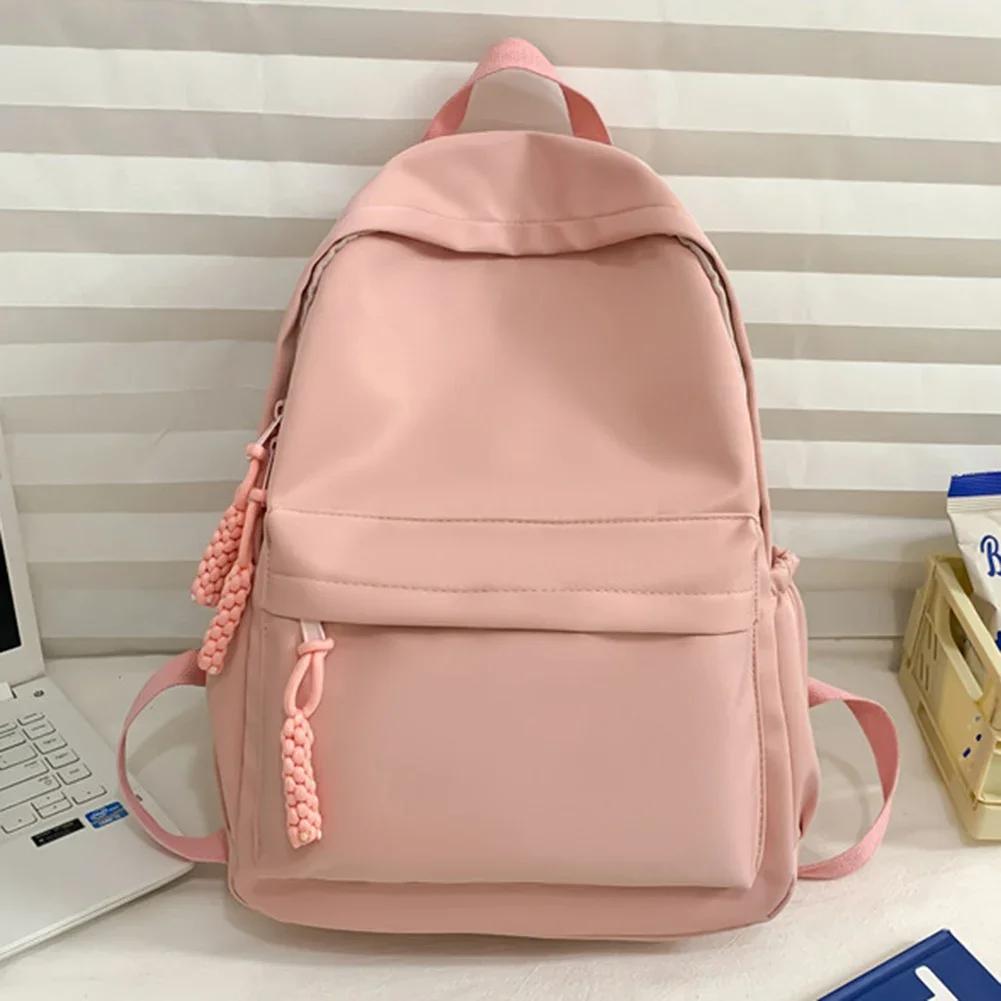 

Женская стадионная сумка-тоут Нейлон Женский рюкзак для студентов Однотонный Повседневный Вместительный Плавная молния Для игр на открытом воздухе Спорт розовый