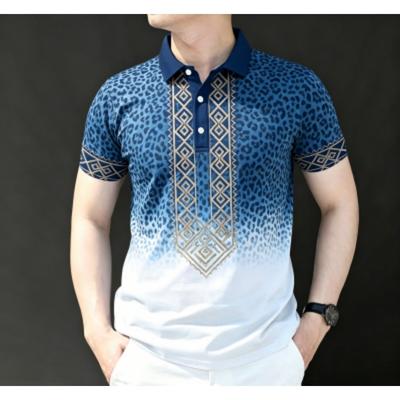 Fashion 10 Color Leopard Nation Print Polo Shirt Men's Outdoor Street Short Sleeve Tees Top Fashion Home Casual T-shirt Men's and Women's Polo Shirt