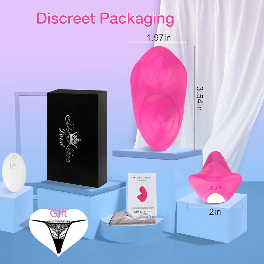 Wearable Butterfly Vibrator Panties for Women APP Remote Control Dual Motor Clitoral Stimulator Sex Toy