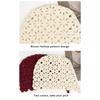 Breathable Hand-knitted Hollow Flowers Hat Elegant Soft Women Hat Fringed Crochet Cute Beret Cap for Women Photography