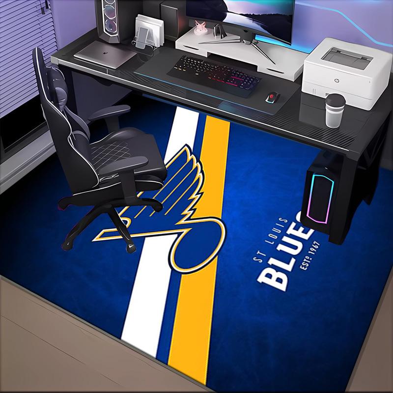 St. Louis Hockey Floor Mat for Living Room, Game Rooms, Office, Bedroom, Office Floor Mat Playful Design, Christmas Fan Gifts