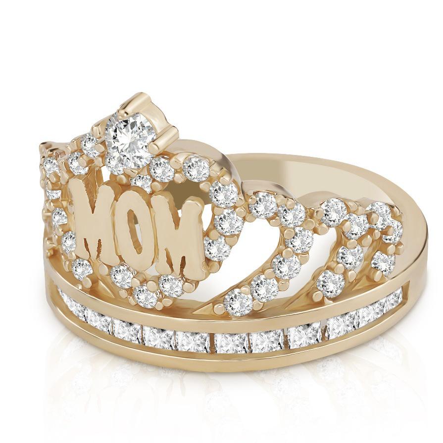 MOM Ring in Kronenform - Stilvolles Muttertagsgeschenk für Frauen
