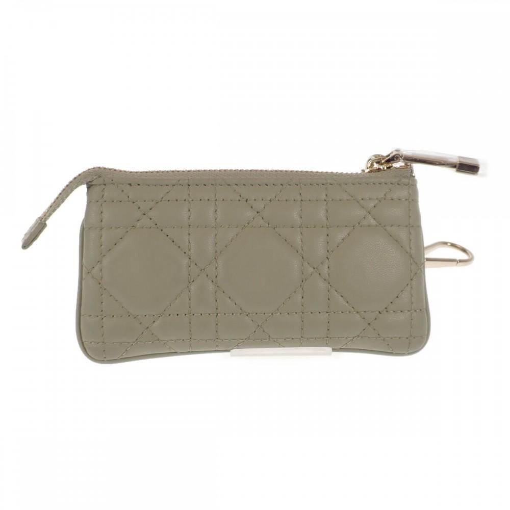 Dior Coin Case Sage Green Lambskin Women
