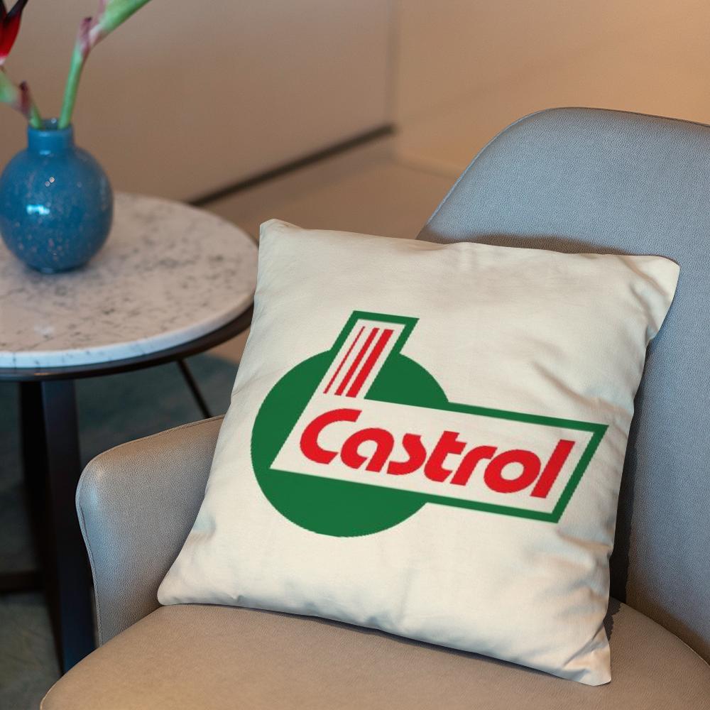 

C-Castrol Logo Cushion Cover 2-in-1 Reversible Plush Pillow Cover | Car/Sofa/Bed | Perfect Gift 12x12Inch