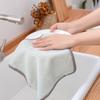 5pcs Soft Reusable Dish Towels, 9.8x9.8in Coral Fleece Cleaning Rags, Household Absorbent Non-shedding Dishwashing Cloth, Double