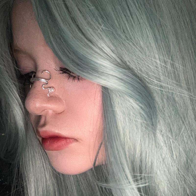 Punk-Stil Retro Nasenclip ohne Piercing Einzigartiger und Kreativer Nasenschmuck aus Kunstperlen