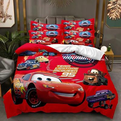 Cartoon Auto's Beddengoed Set Lightning McQueen Dekbedovertrek Jongens Beddengoed Beddengoed Cadeau voor Kinderen