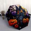 1pc Halloween Haunted Compact Travel Umbrella, Automatic Folding Lightweight Windproof 8-Bone Reinforced Design,012074