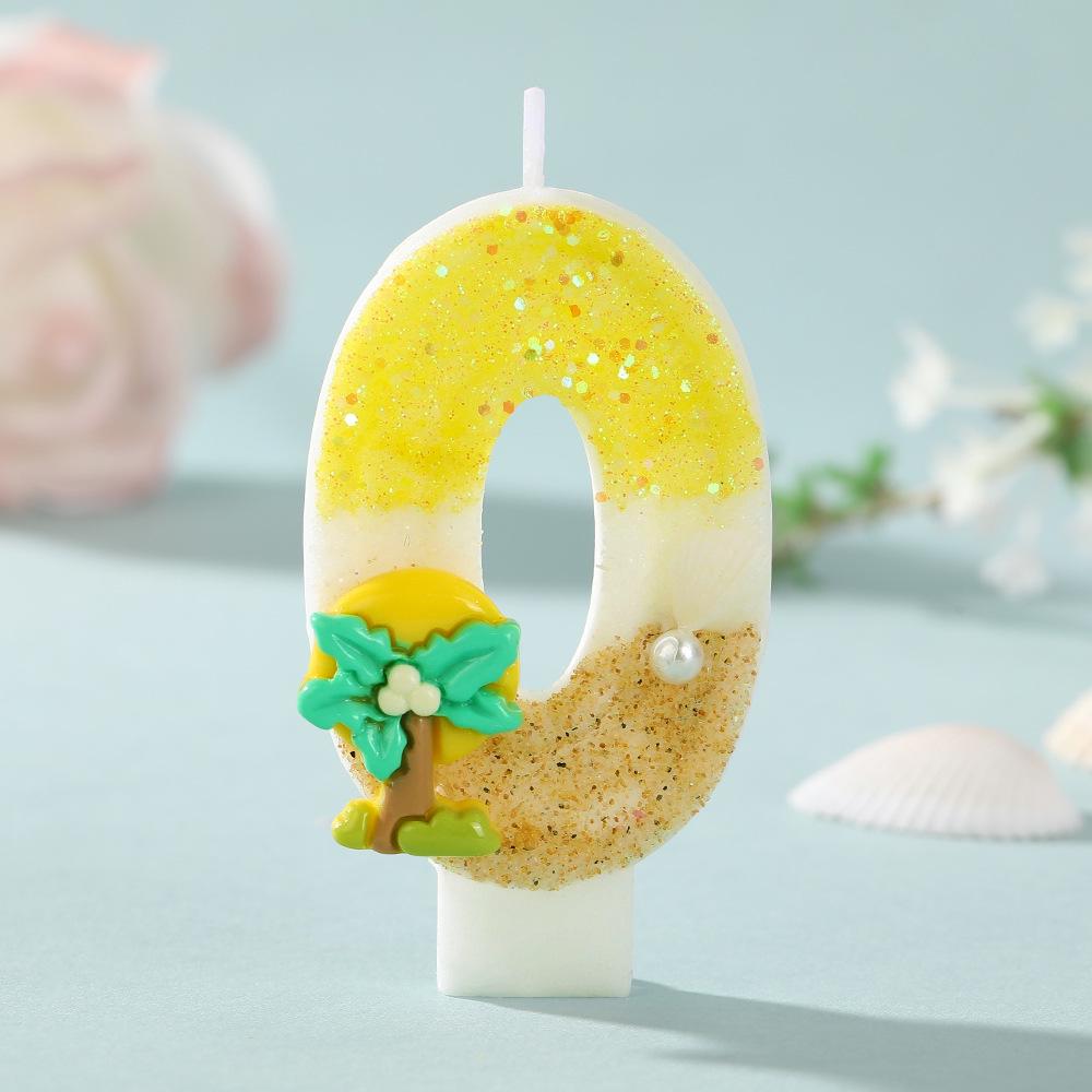 Cross-border Ocean Coconut Tree Birthday Cake Candles