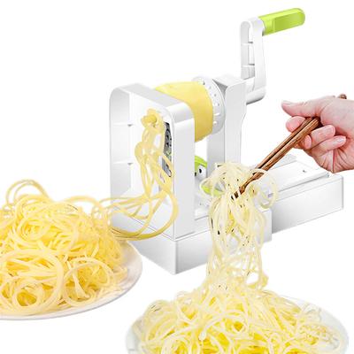 Foldable Vegetable Spiralizer with Extra Blade Box Vegetable Slicer Vegetable Shredder with Handle for Cucumber Potato Zucchini
