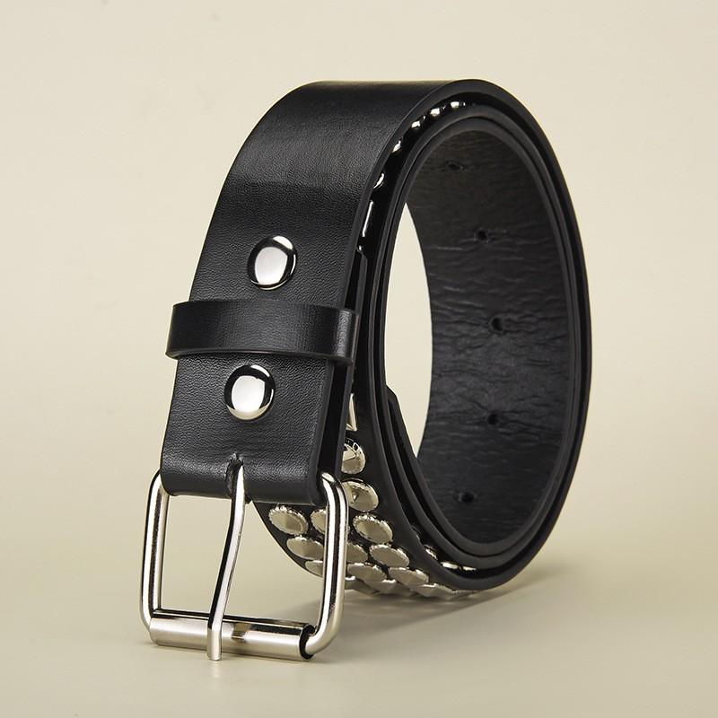 New rivet belt for women, heavy metal belt for men and women, Y2K belt, European and American punk style, rock jeans belt