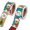 120 Stück mehrfarbige Frohe Weihnachten Aufkleber Gemischtes Muster 7,6*2,5cm Verschlussetiketten Paketdekoration DIY Zubehör