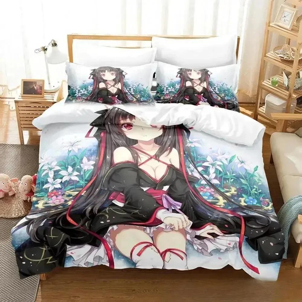 New Anime Unbreakable Machine-Dol Beding Set Printed With Pilowcase Bed Soft Duvet Cover Soft Single Double Quen Super King-Sized Dimensionsd
