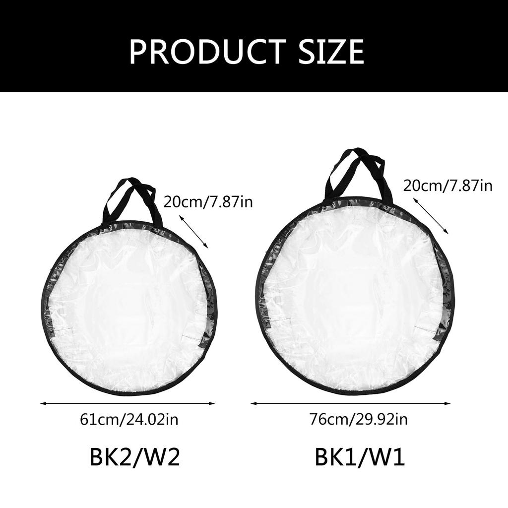 Christmas Wreath Storage Container Zippered Clear PVC Protective Case for Holiday Garlands Seasonal Decoration Bag