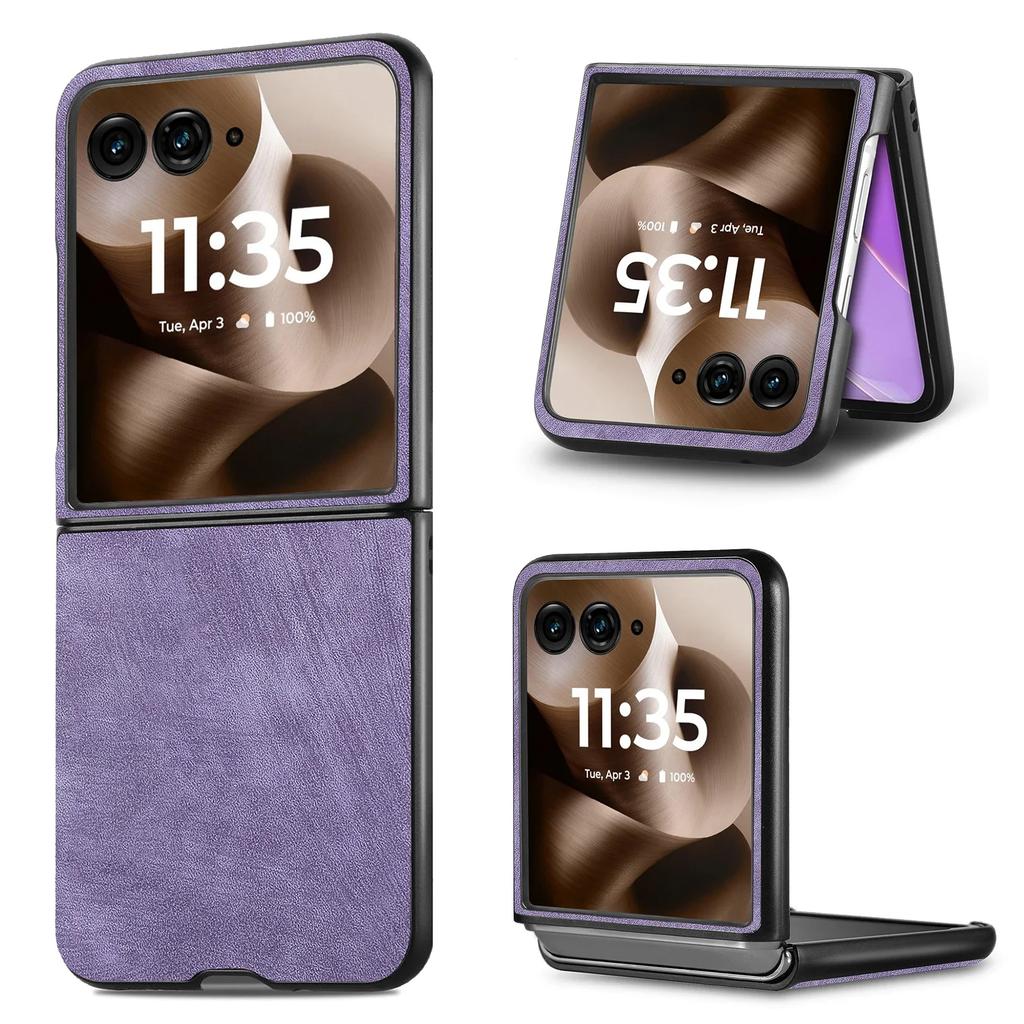 Housse Rétro en Cuir Coque de Téléphone Fine de Protection pour Motorola Razr 60 50 40 Ultra Moto Razr 60 50 40 Housse