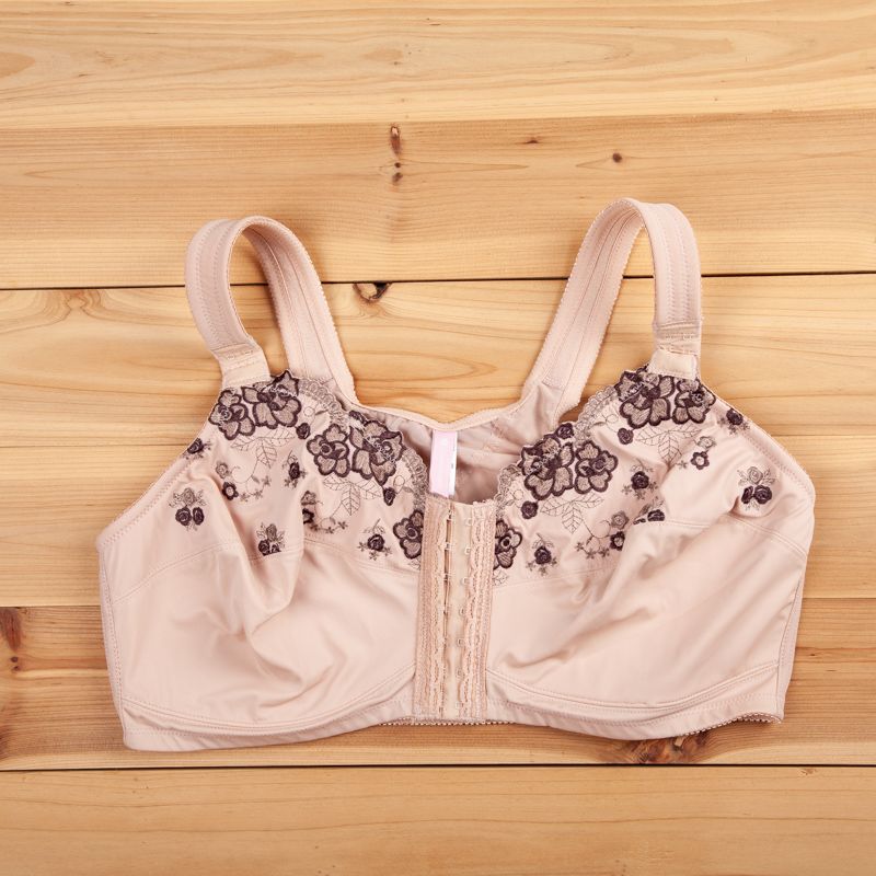 

N477 Тонкий хлопковый бюстгальтер без косточек, европейского и американского специального большого размера Skin color 110D-48D