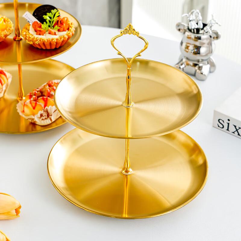 Multi-Tier Gold Snack & Dessert Tray