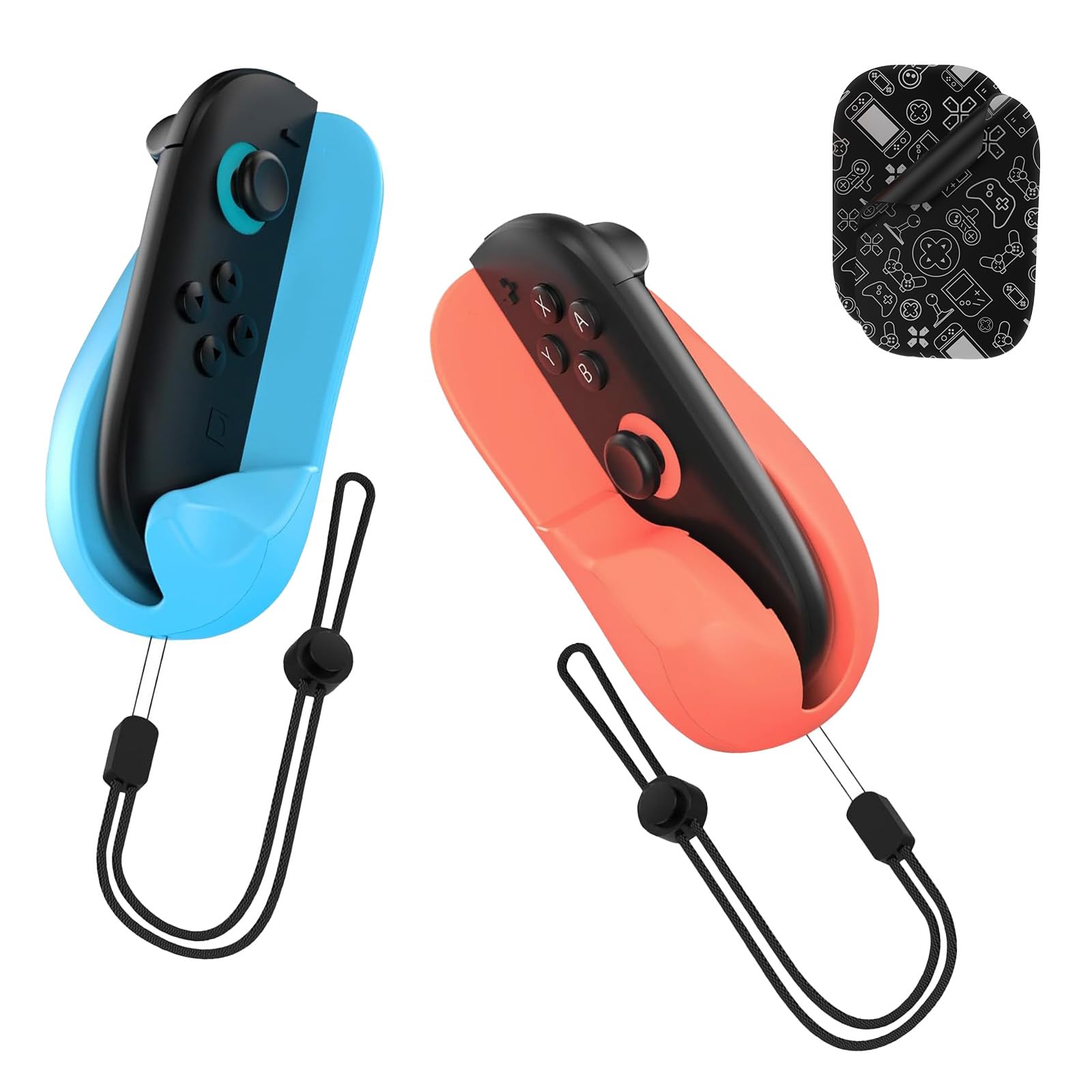 

Set of 2 Mouse Grips for Switch 2 Improved Ergonomic Grip for Switch 2 Easy Mouse Grip Edge Blue and Red Joy-Con 2, Control, Accessories,