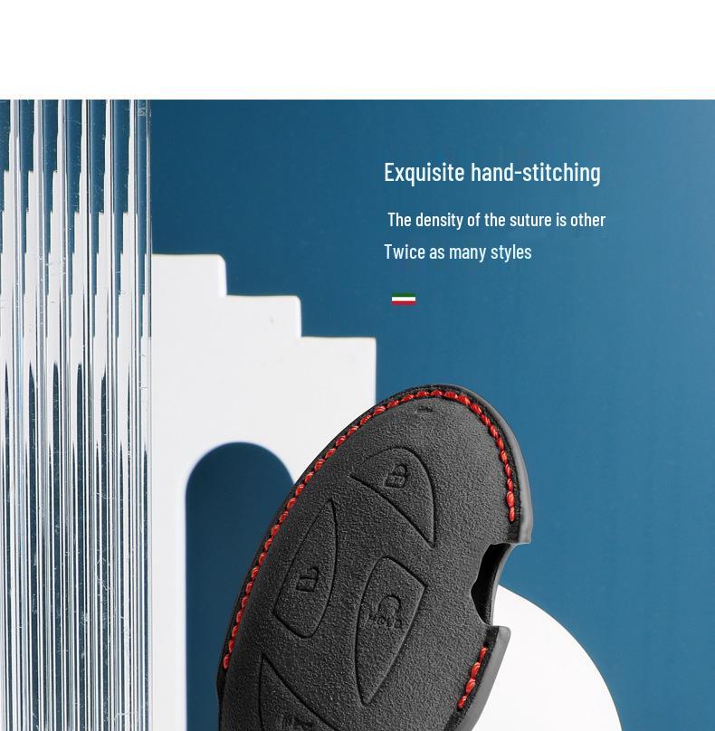 Hyundai Korea 3D Alcantara Suede Key Cover - Car Remote Pouch