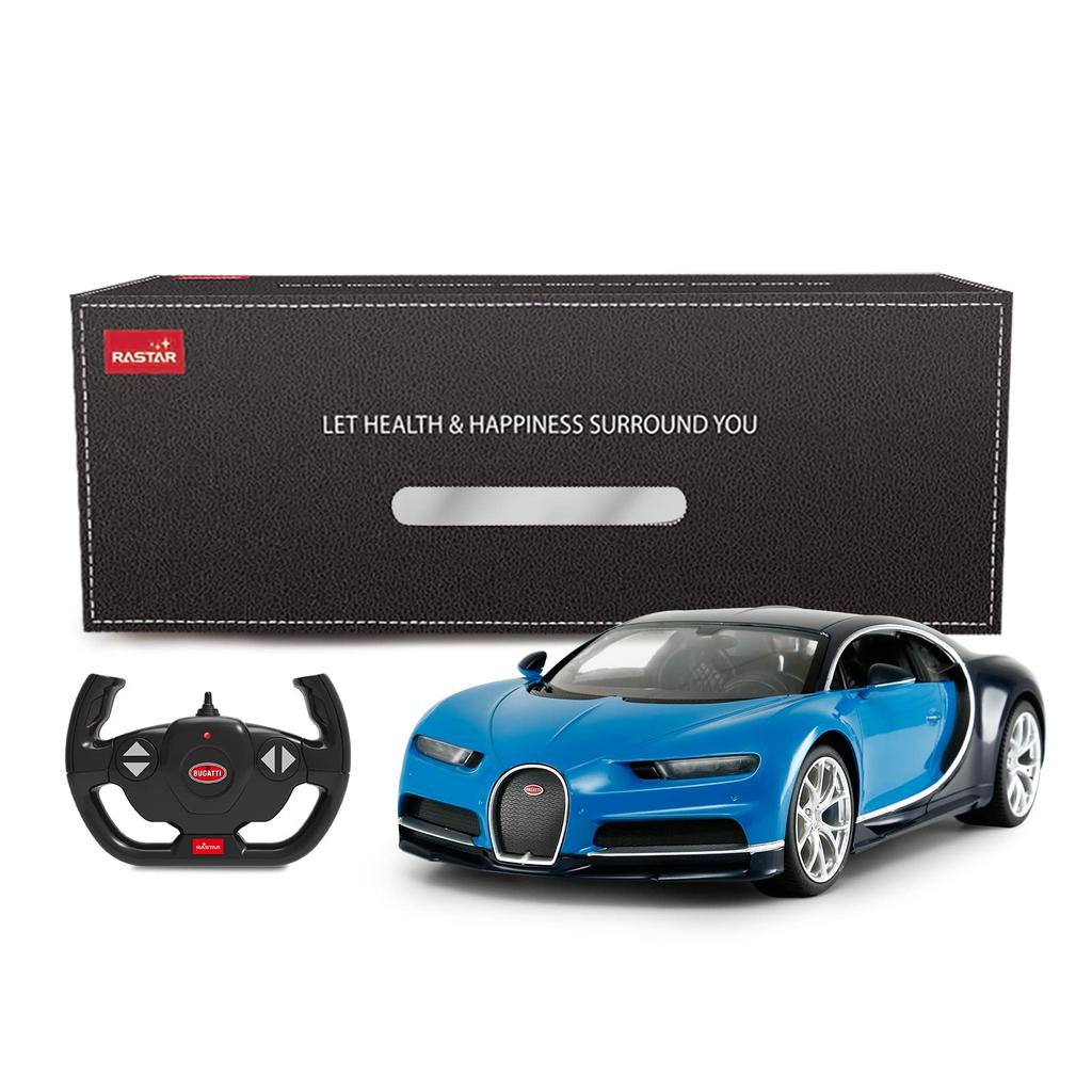 RASTAR Bugatti Chiron RC Model Car Remote Control Car with LED Lamp Blue cm 1/14 32.415.68.9
