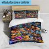 3PCS Clash Royale Heroes Collage Bedding set,Ideal For1pc Duvet Cover And 2pcs Pillowcases Perfect for Christmas gift,Ideal for Bedroom, Dormitory