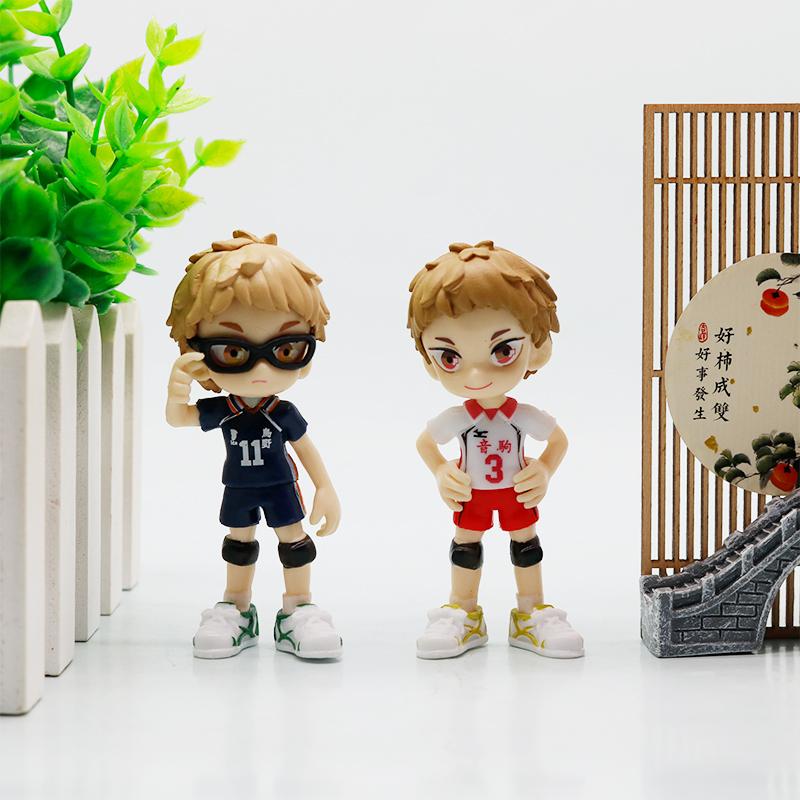 New Shoyo Hinata And Tobio Kageyama Volleyball Action Figures Q Version PVC Collectible Dolls for Kids Gift Toy