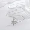 S925 Sterling Silver Snowflake Necklace - Full Diamond Christmas Pendant