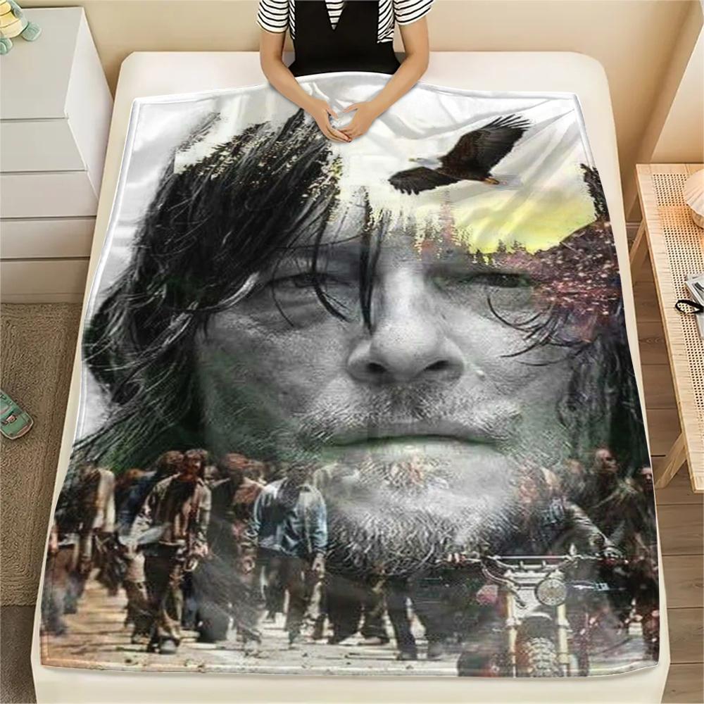 1PC THE WALKING DEAD Print Flannel Blanket, High quality Comfortable for All Seasons, Home Decor, Warmth and Comfort, Perfect for Christmas Gifts214