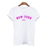 Harajuku Women Tshirt New York Summer Print White Black T Shirt Ladies Clothing 90S Tops Graphic Clothes Female Tee Shirt 2025