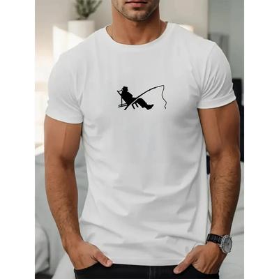Bequemes Vielseitiges Oberteil Lässiger Print Kurzarm Mode T-Shirts Herren