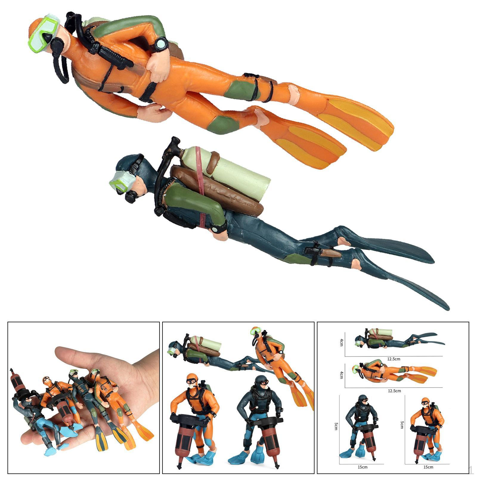 

2x Миниатюрный аквалангист Декорация S