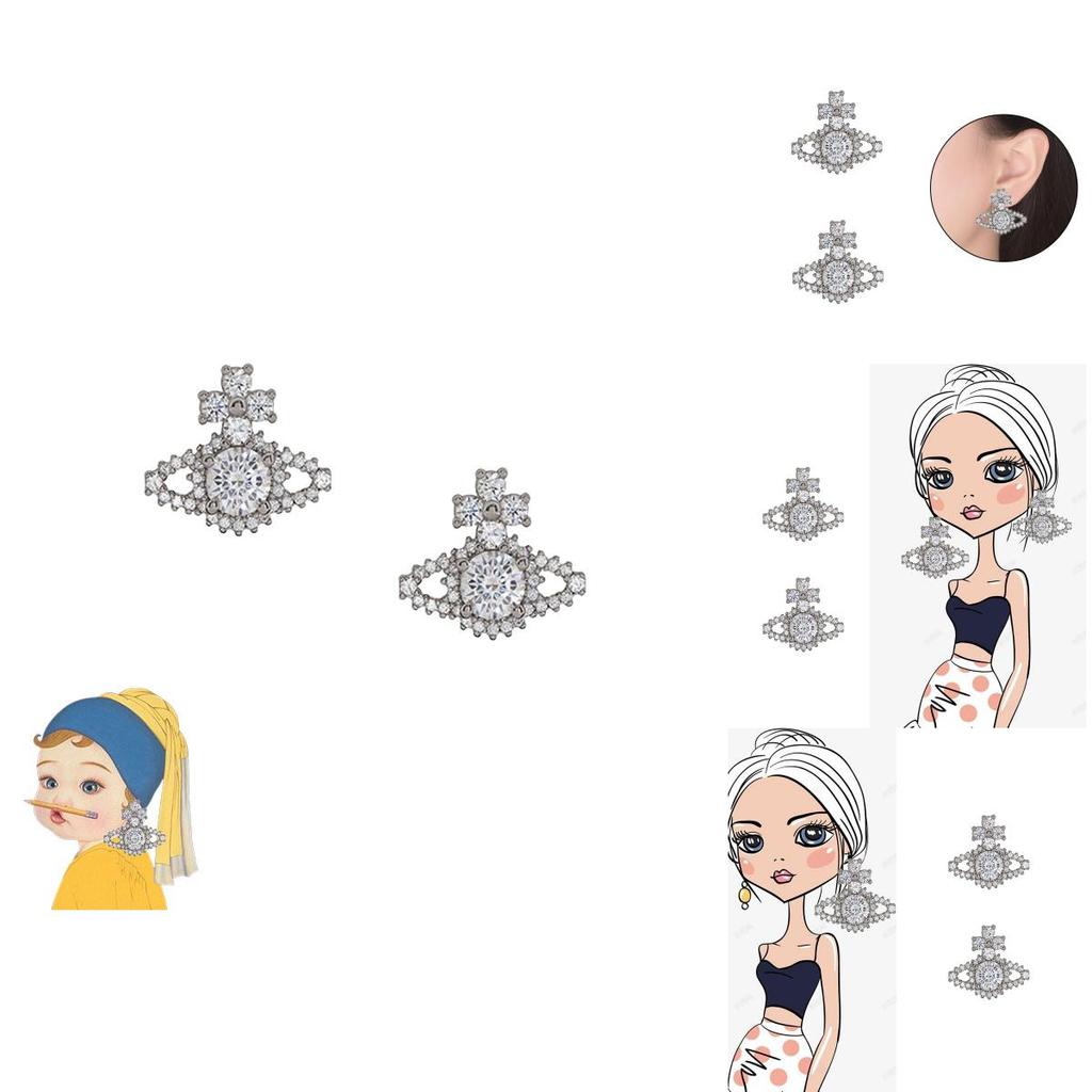 High-end Saturn Planet Ear Studs Glamorous And Fashionable