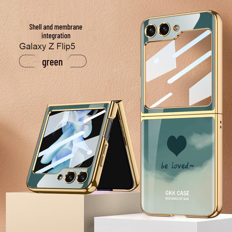 Samsung Z Flip5 Foldable Heart Design Screen Protection Case