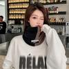 Winter Double-Layer Thick Warm Scarf Outdoor Cycling Men And Women Color Matching Cold-Proof Scarf