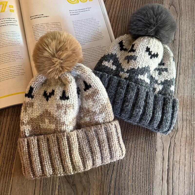 Retro Trendy Knitting High Top Beanie Warmth Comfort Autumn Winter Hat Female