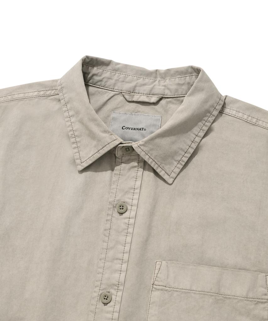 COVERNAT Pocket Dyed Shirt Light Gray