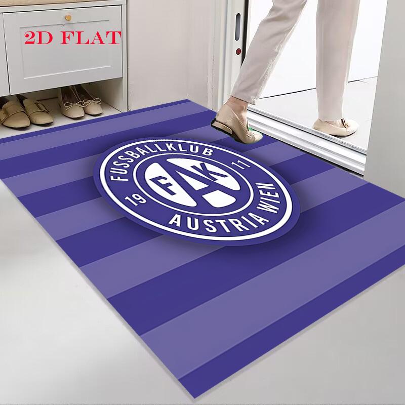 FK Austria Wien Teppich für Wohnzimmer Schlafzimmer Zuhause Sofadekoration, Rutschfeste Bodenmatte für Kinder zum Spielen
