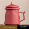 Palace Museum Ceramic Tea Mug with Lid: Elegant Business Souvenir Gift Box